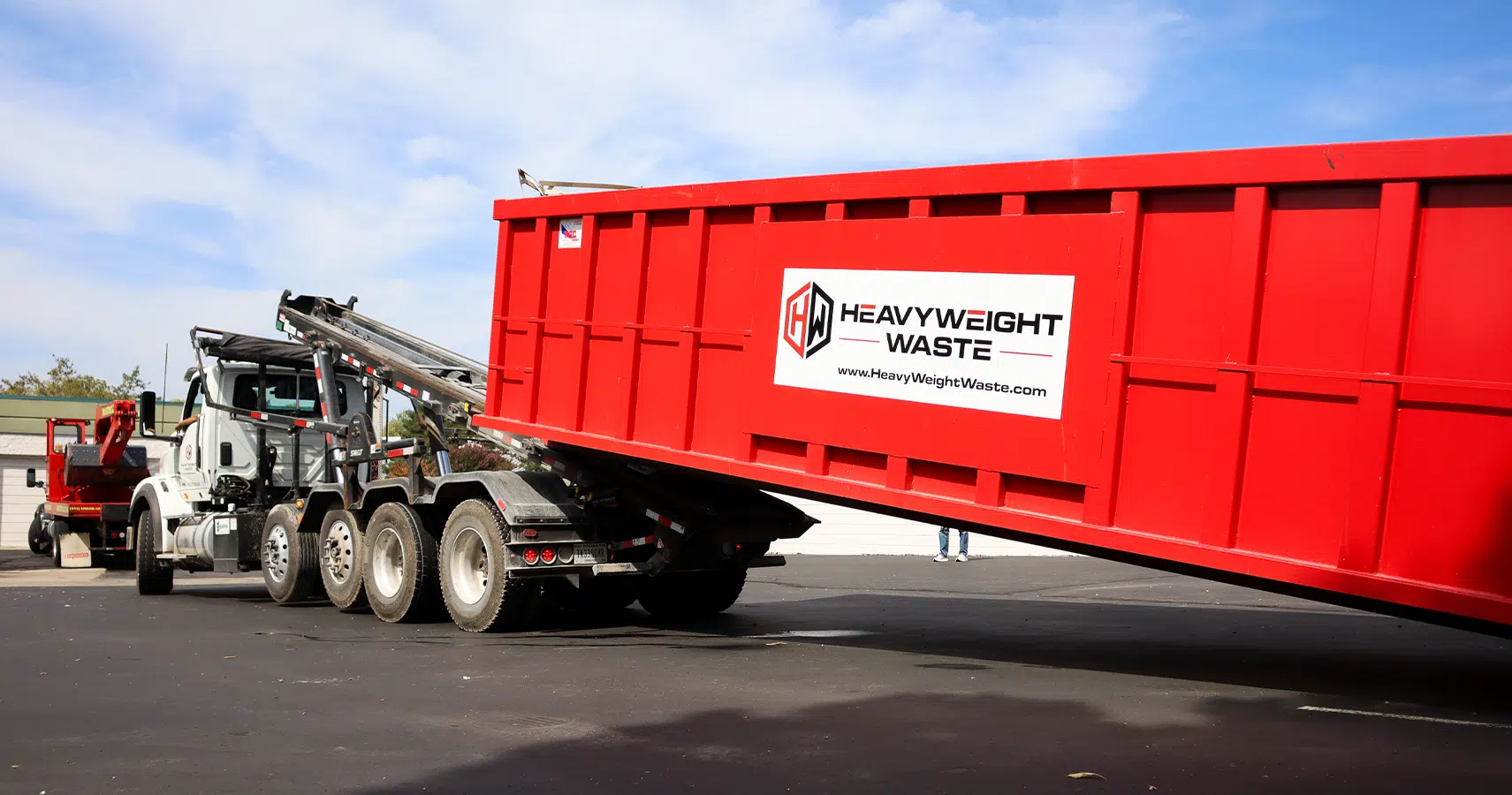a large truck parked on the side of a road