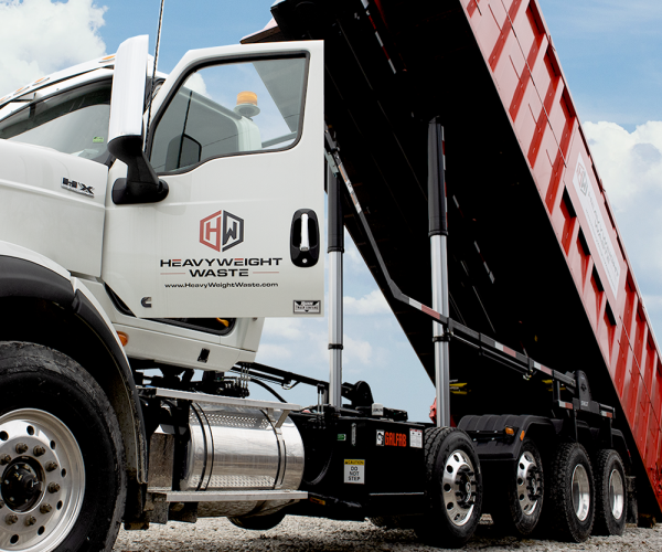 a truck is parked on the side of the road