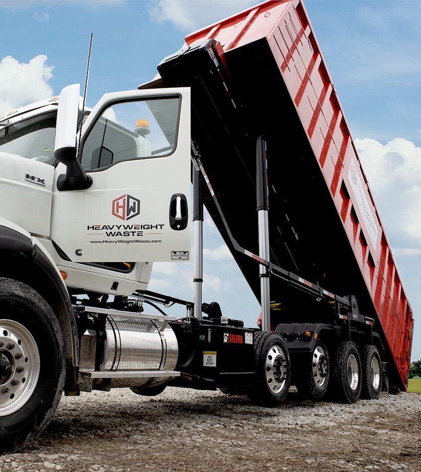 Heavyweight Waste offers roll-off dumpster services for the distribution industry
